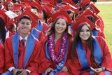These West Hills College Coalinga grads are all smiles as they ponder their graduation.